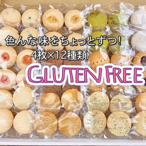 バラエティパック12種48枚入【グルテンフリー 】米粉のクッキー