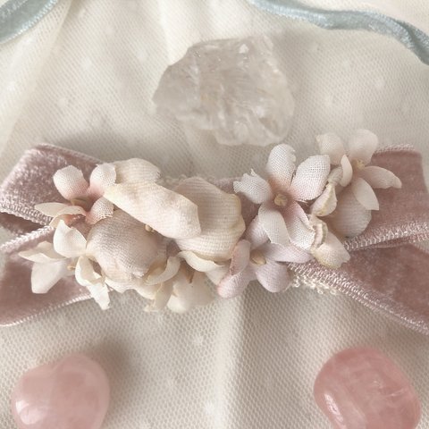 sale**Angel's Aurora クリップ/ Classical pink Ribbon&Violets