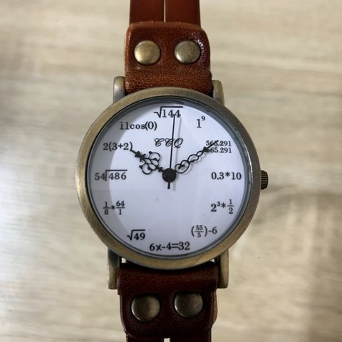 数式デザイン腕時計　二重巻