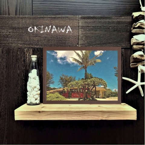 【送料無料】南国の風景☆OKINAWA  No.264                       フレーム付    A4サイズ