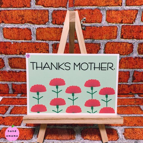 👩母の日カード「THANKS MOTHER」　