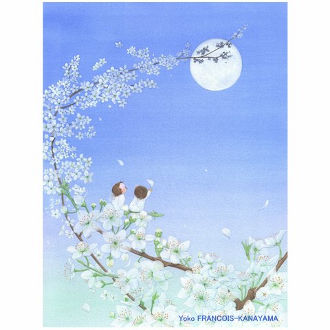 月夜桜・・・（複製画）