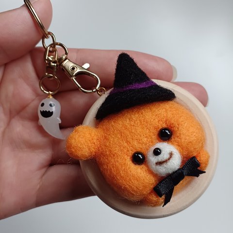 ハロウィン🎃ころりんくまちゃんキーホルダー👻①