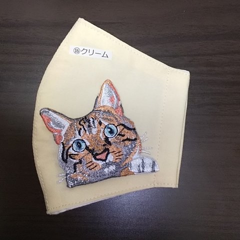 生地が選べる●猫マスクシリーズ● 夏用マスク 立体マスク 猫⑬