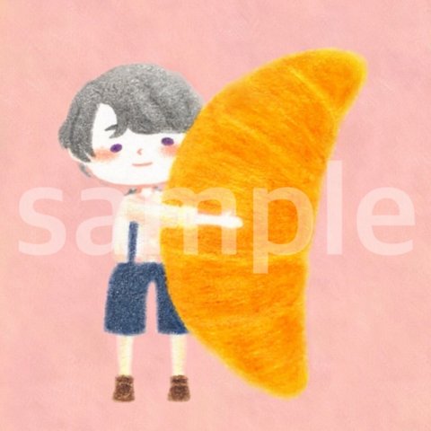 ※データ納品【いつでも傍に】優しい似顔絵イラスト