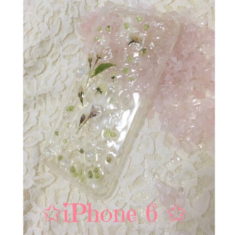 Power stone ＆ Dry flower iPhoneケース