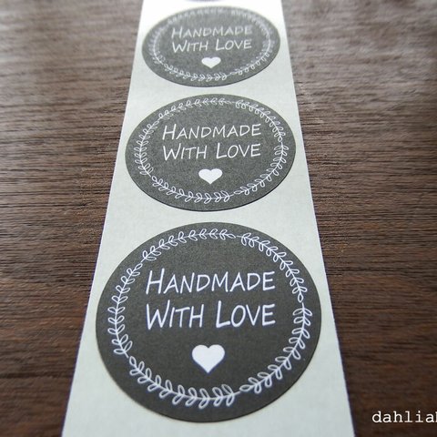 アメリカ直輸入★Handmade with LOVEシール「Blackboard」★３８ｍｍ★40枚入り