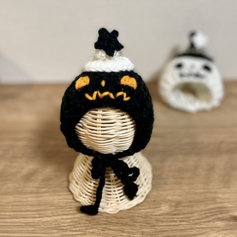 🖤ブラック かぼちゃ ハロウィン ニット帽 