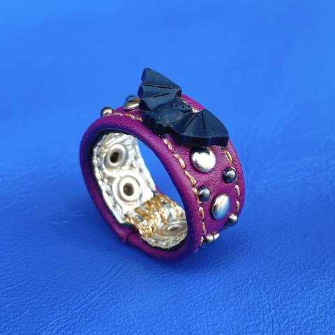 ★新作★ Leather Ring (コウモリノモリ)