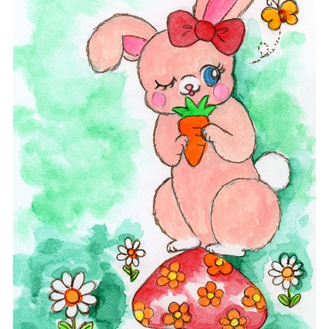 B30にゃん🐈  うさぎの森🌷メルティカカード🌷🍓2枚で1セット🍓