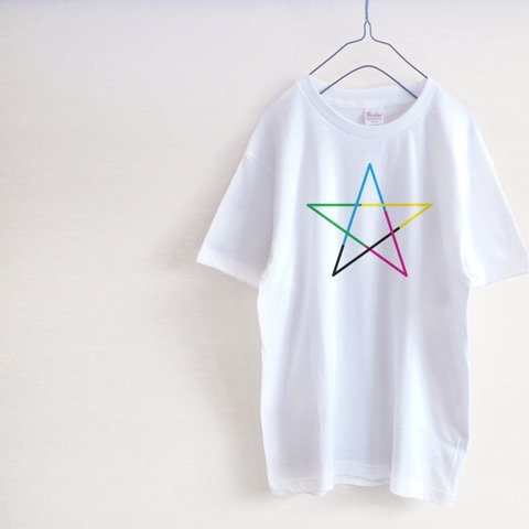 5 colors　星　メンズ・レディース　Tシャツ