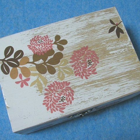 木製ジュエリーボックス　シャビーシック　裁縫箱　小物入れ