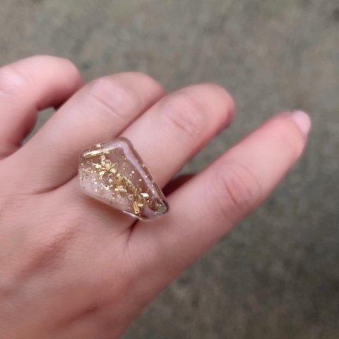 Clear unique ring Atype (gold)