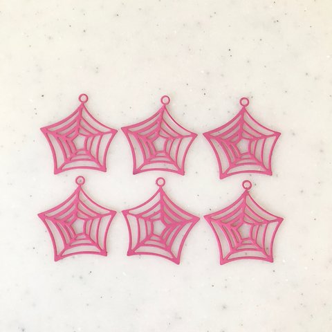 Pink Spiderweb Pendant Tops