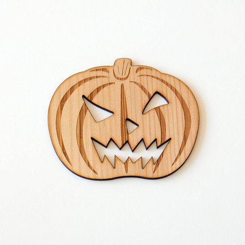 能登ヒバ　木製コースター　かぼちゃ
