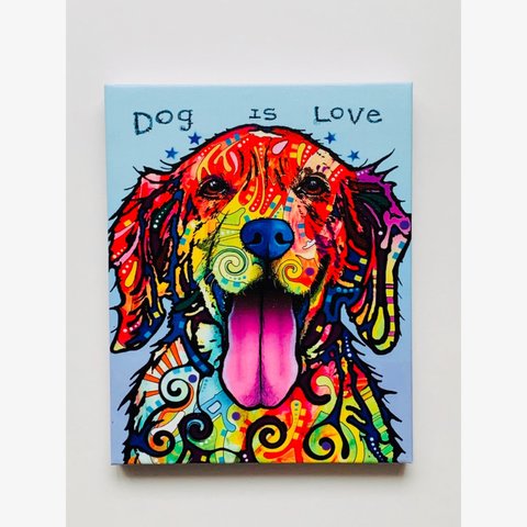 アートパネル  「Dog is love」 インテリアパネル