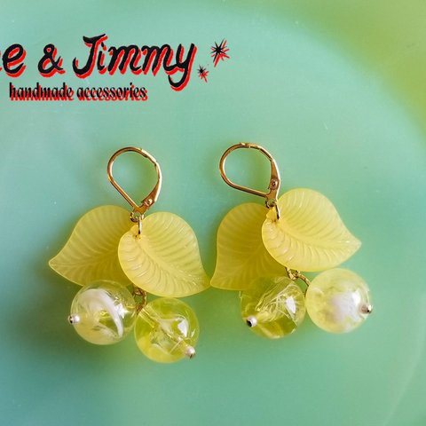 【再販】♡Mellow Yellow Cherryピアス・イヤリング♡