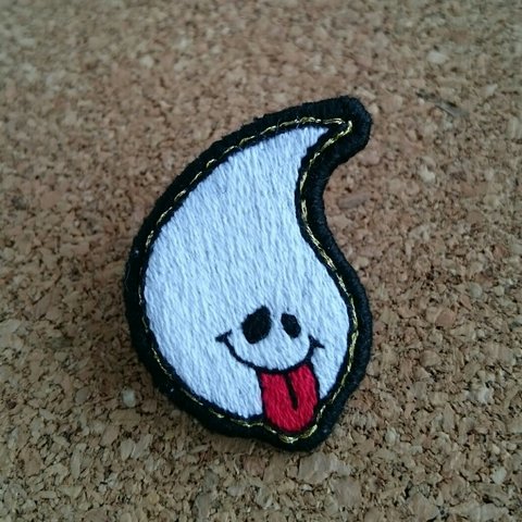 刺繍ブローチ『ハロウィン・おばけ』