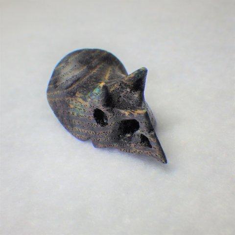 木製トリケラトプス頭蓋骨　紫