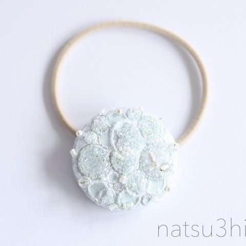 bubble 刺繍ヘアゴム