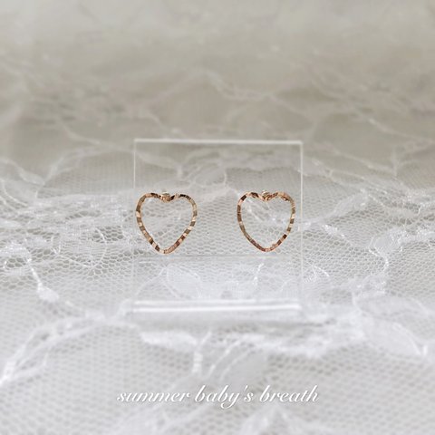 送料無料✴︎gold heart flame♡ピアス