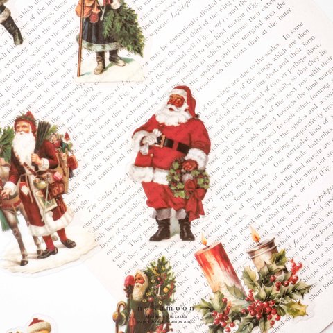 海外クリスマスシール　30枚　Xmas santa　[AT922]