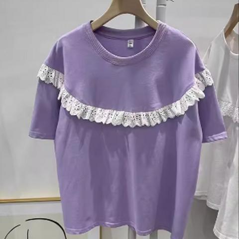 ニット 夏の新モデル レズ 半袖 Tシャツ ゆったり カジュアル トップス
