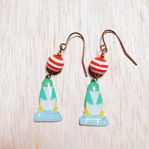 No.1363  ペンギンのピアス☆