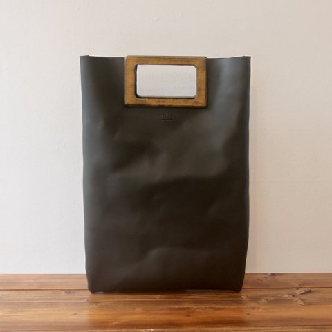 【期間限定送料無料9/30まで】［国産牛革]レザーバッグ NLWG（ブラック）SToLY Leather Bag/ストーリー