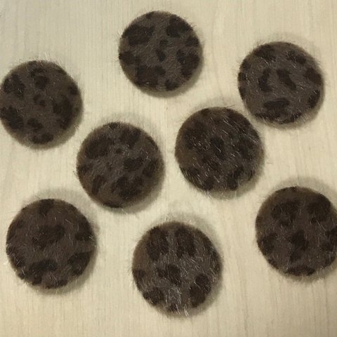 ●30㎜● FUR LEOPARD DESIGN CABOCHONS PARTS