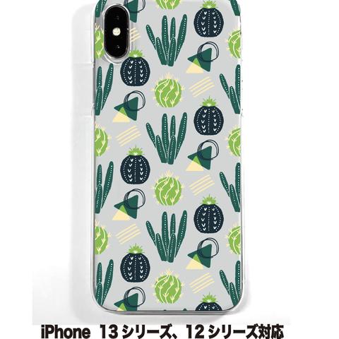 送料無料 iPhone14シリーズ対応  ソフトケース サボテン4