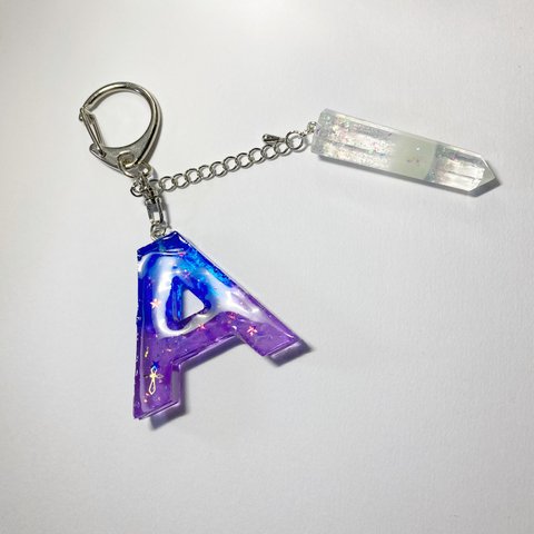 BLUE×PURPLE Ａ ＆クリスタル調キーホルダー