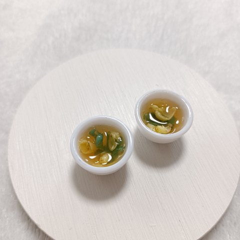 卵とわかめのスープ2個セット☆ミニチュアフード