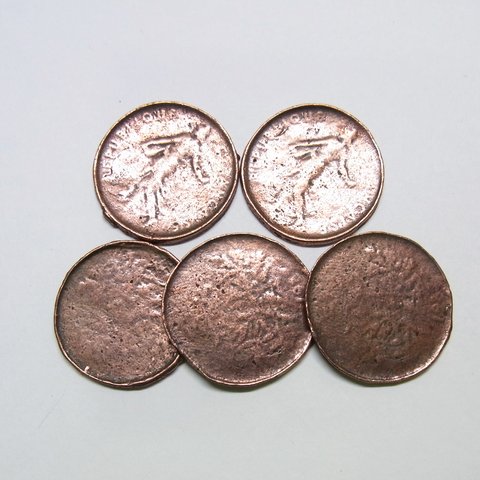 5個セット　メタル・コイン（25ｍｍ）　-486