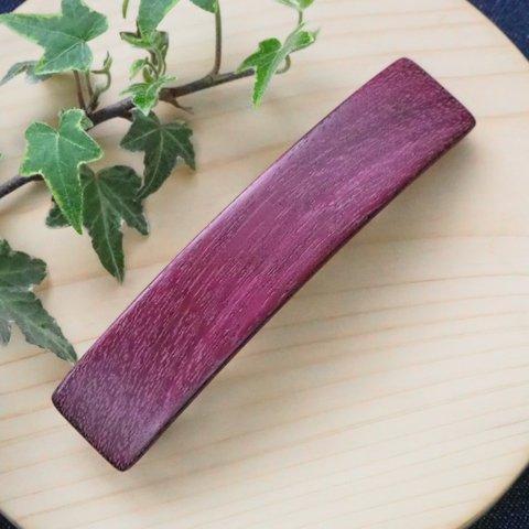 再販-美しい紫パープルハートのバレッタ（LW2-1）長さ10.5cm×幅2.2cm