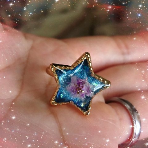 お花×宇宙のお星様ﾘﾝｸﾞ🌟