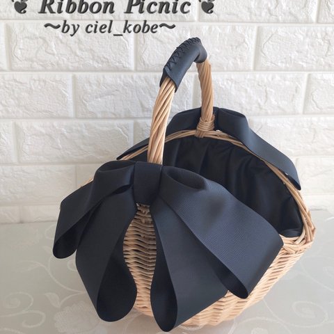 シェル型の素敵なカゴバッグ＊Ribbon Picnic＊