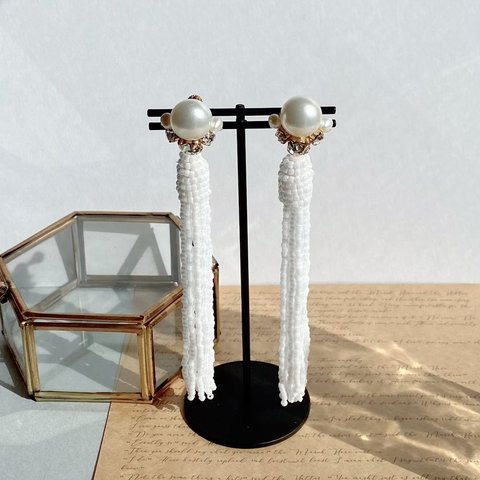 Pearl bijou beads tassel Earring