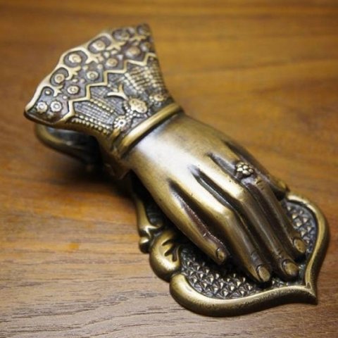 アンティーク調 真鍮製 女性の手 ハンド ペーパークリップ ブラス