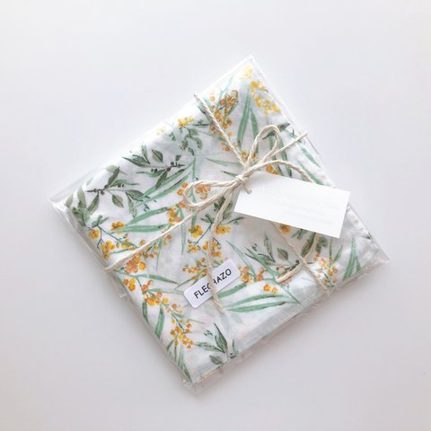 大判ハンカチ スカーフ お弁当包み / mimosa ミモザ 花柄 ボタニカル