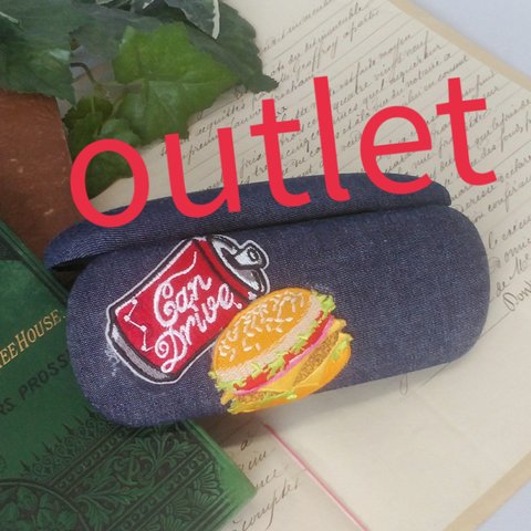 hamburger🍔lunch眼鏡ケース（jeans）