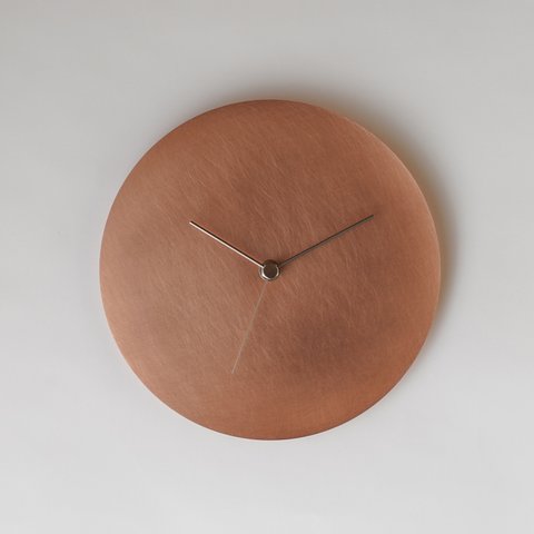  【受注製作】壁掛け時計−タイプ2/銅　minimal wall clock <DISK-type2> / copper