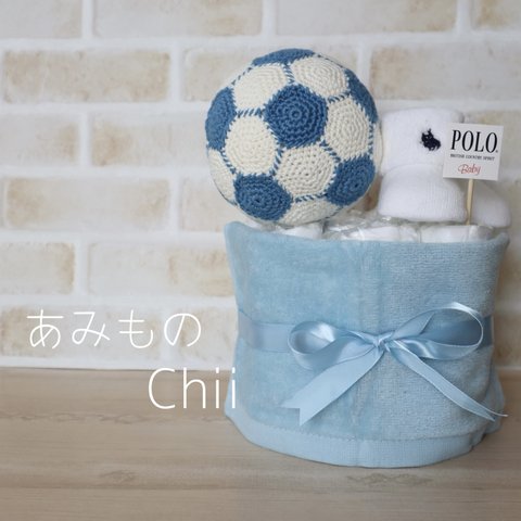 ⚽️オムツケーキ 男の子  サッカーボール 