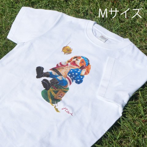 キャバリアTシャツ キャバリアtシャツ  (Mサイズ）【レディース　メンズ　ファッション　ギフト】