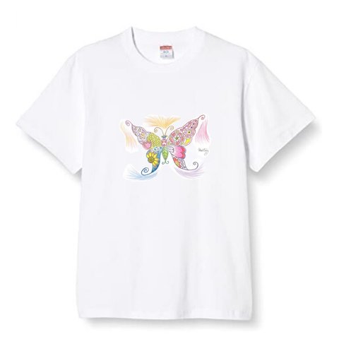 カラフルパターンアートＴシャツ『バタフライ』 Butterfly
