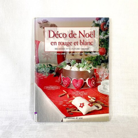 フランス古本　クリスマス本　赤と白のノエル　クリスマスディスプレイ　ハンドメイド　Deco de Noël 12PSdk12