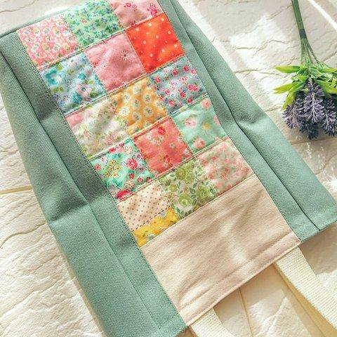 Patch トートバッグ ｟小花｠ 淡色 パッチワーク