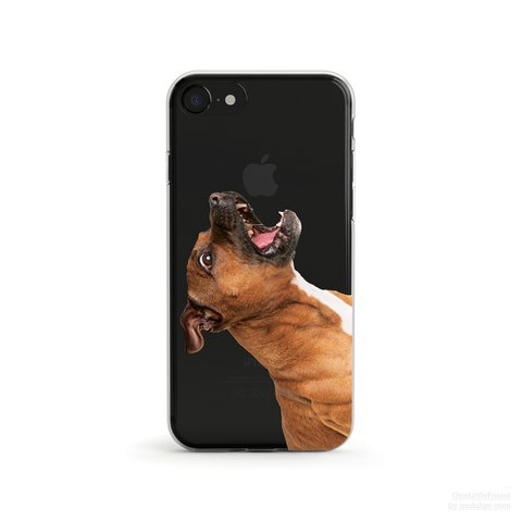 Staffordshire Bull Terrier クリアソフト ケース  [ iPhone5～iPhone13 mini/ 13/ 13 Pro/ 13 Pro Max & Samsung ]
