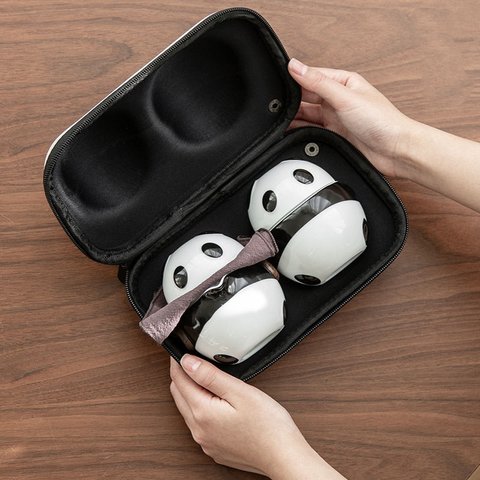 Panda パンダ 携帯用ティーセット 急須 カップ パンダ柄 ティーポットかわいい 中国のパンダポータブルティーセット