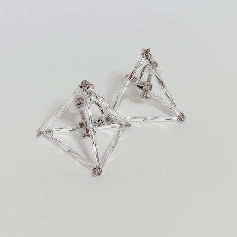 △▷▽◁立体サンカクピアス(イヤリング) Silver▷▽◁△